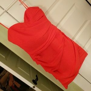 MOVING! Bcbgmaxazaria strapless Coral dress